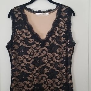 Lacey black mini dress